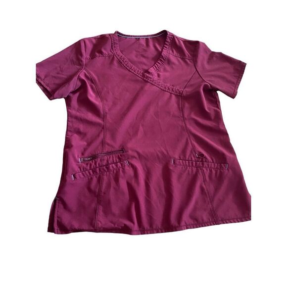 Set of 2 Scrub Tops Scrub HQ Peaches Uniforms Workwear Career Healthcare Work Me - Picture 4 of 10